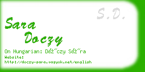 sara doczy business card